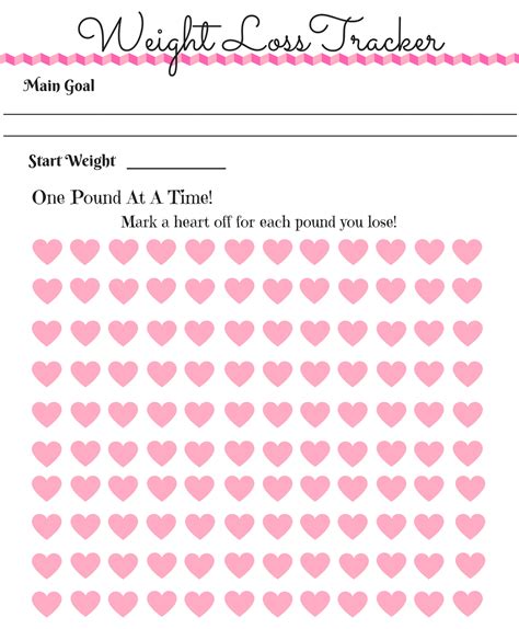 Cute Weight Loss Tracker Printable